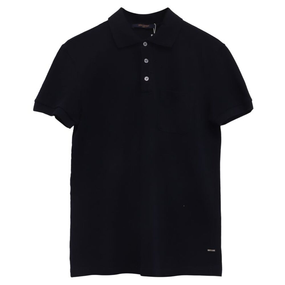 Louis Vuitton Short-Sleeved Polo Shirt in Black Cotton